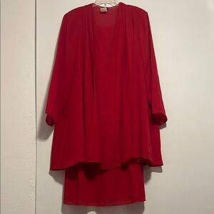 Elegant Red Midi Dress